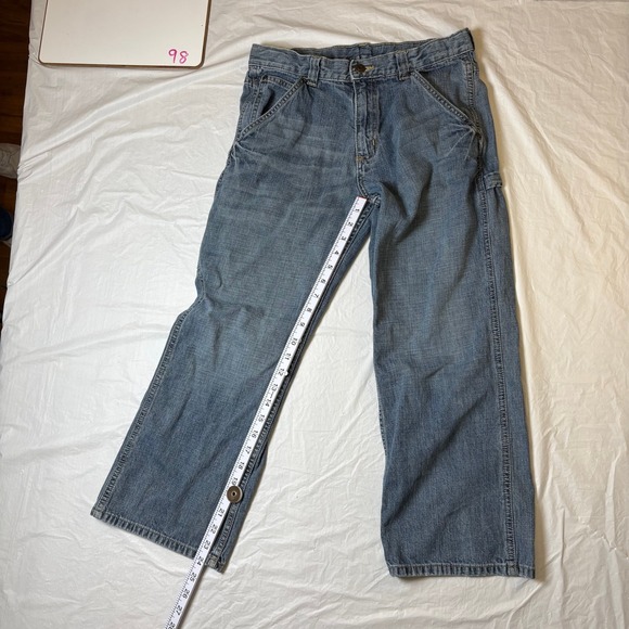 Wrangler WRG‎ Hero Originals Boys Jeans Blue Denim Carpenter Pants Size 12 Husky - Picture 4 of 9